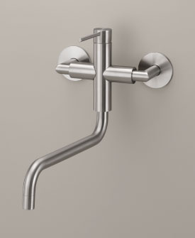 Wall-mounting sink mixer